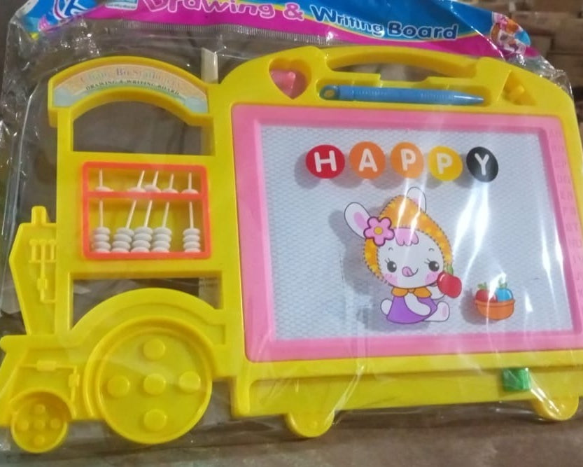 Bus Shape Drawing & Writing Slate Board for Kids (1 pc / 32 × 21 Cm)