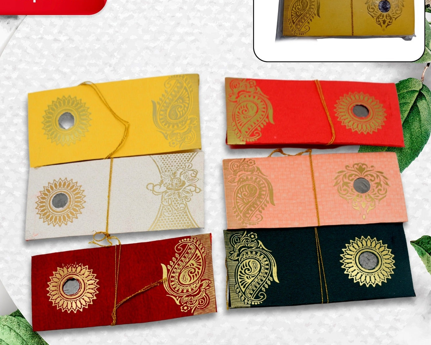 7652 Wedding Gift Envelopes pack of 10 pcs with Coin Money Cash Gift Cover Shagun Birthday Marriage, Baby Shower, Anniversary, Money Envelope Lifafa Envelope Multicolor Premium Envelope (10 Pcs Set)