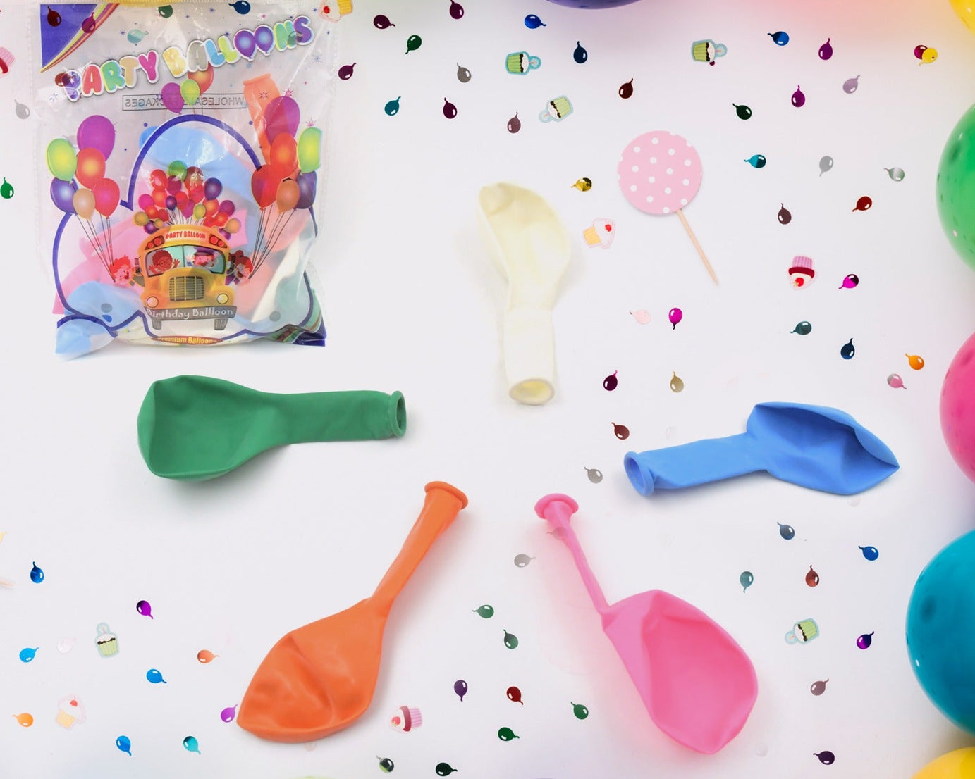 Multicolor Balloons Kinds of Latex Balloons for Birthday / Anniversary / Valentine's / Wedding / Engagement Party Decoration Birthday Decoration Items for Kids Multicolor (24 Pcs Set)