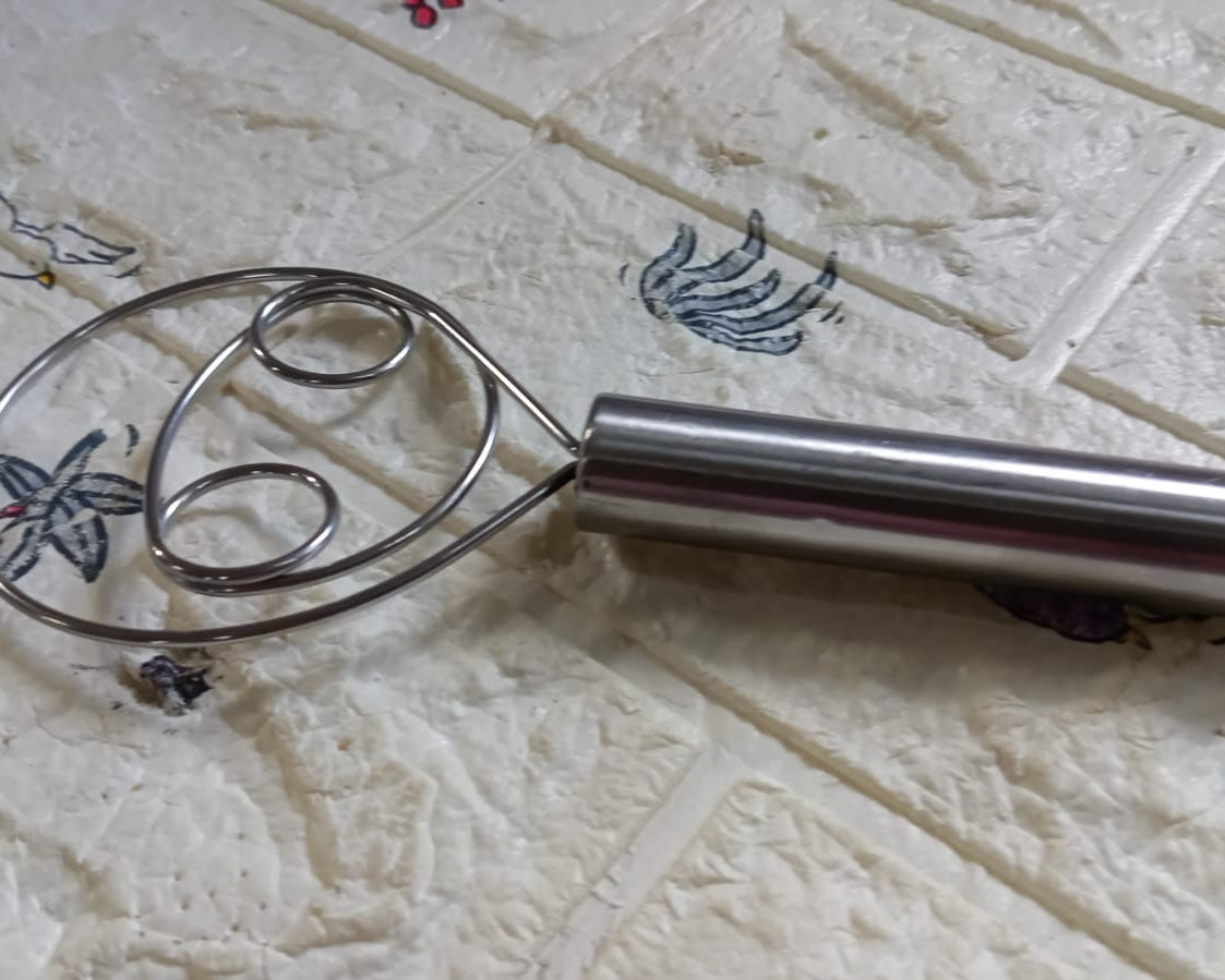 Dough Whisk, Premium Stainless Steel Dutch Whisk, Dough Hand Mixer Artisan Blender For Egg, Bread, Cake, Pastry, Pizza Dough - Perfect Baking Tools, Whisking, Tirring Kitchen Tools (1 Pc)