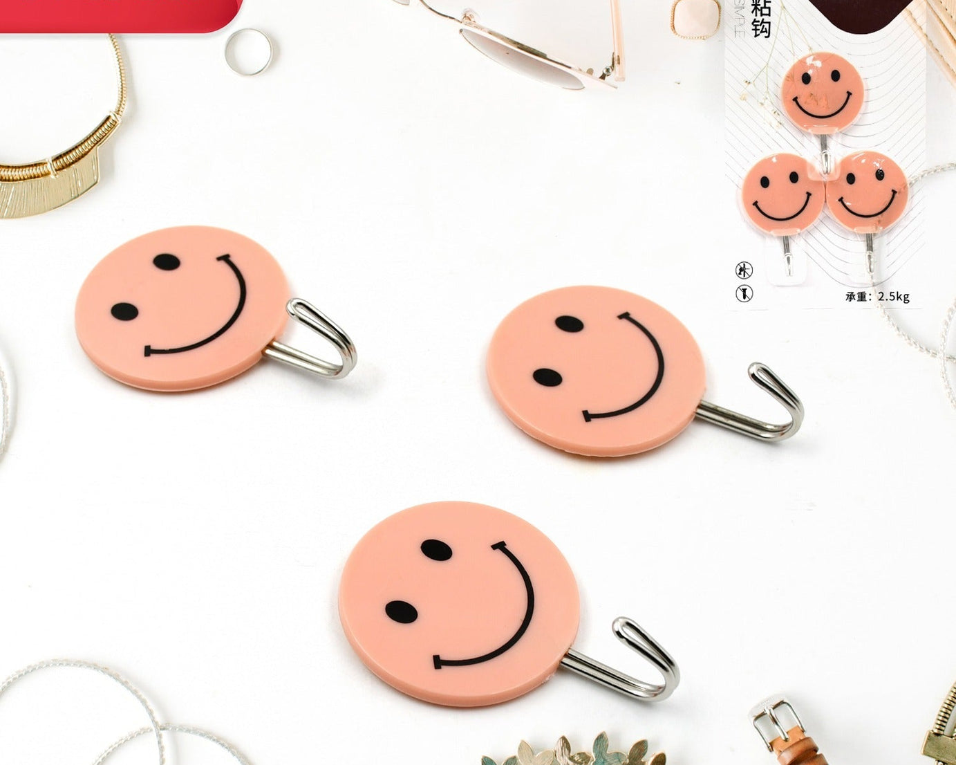 Multipurpose Strong Hook Self-Adhesive hooks for wall Heavy Plastic Hook, Sticky Hook Household For Home, Decorative Hooks, Bathroom & All Type Wall Use Hook, Suitable for Bathroom, Kitchen, Office