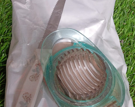 Stainless Steel, Egg Slicer & Knife (2 Pc Set)