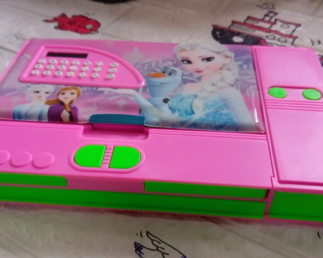 Multi Purpose Gadget Jumbo Pencil Box Compass With Calculator Jumbo 2 Side Slot Geometry Box Compass Use School , Traveling & Studio