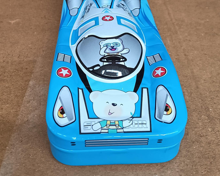 Car Shape Metal Compass Box, Pencil Case for Kids Stationery Compass Box, Stationery Gift for School Kids Compass, Pencil Box, Birthday Return Gift for Kids (1 Pc)