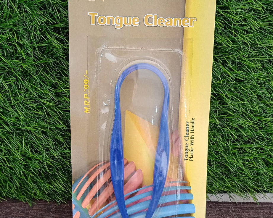 Plastic Tongue Cleaner For Kids & Adults | Tongue Scraper For Bad Breath, Maintain Oral Hygiene for Daily Use | for Fresh Breath & Bacteria Removal | Improved Taste Plastic With Handle Tongue Cleaner (1 Pc )