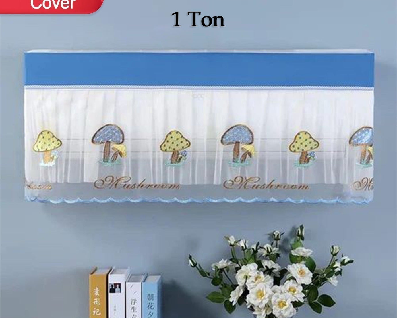 Ac Cover Air Conditioning Dust Cover Folding Designer Ac Cover For Indoor Split Cover Washable Foldable Dustproof Cover  ( approx 1 Ton / Mix Design / 1 Pc) (ac curtain)