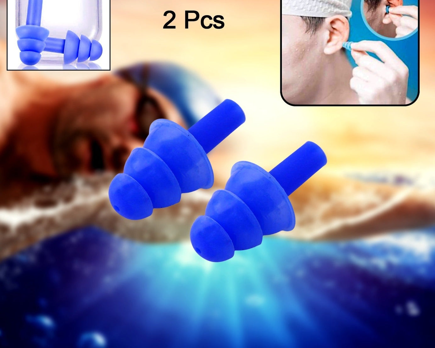 Safety Ultra Soft Foam Ear Plugs Reusable Ear Plugs for Sleeping, Travel, Loud Noises, Work, Learning, Snoring (2 Pc Set)