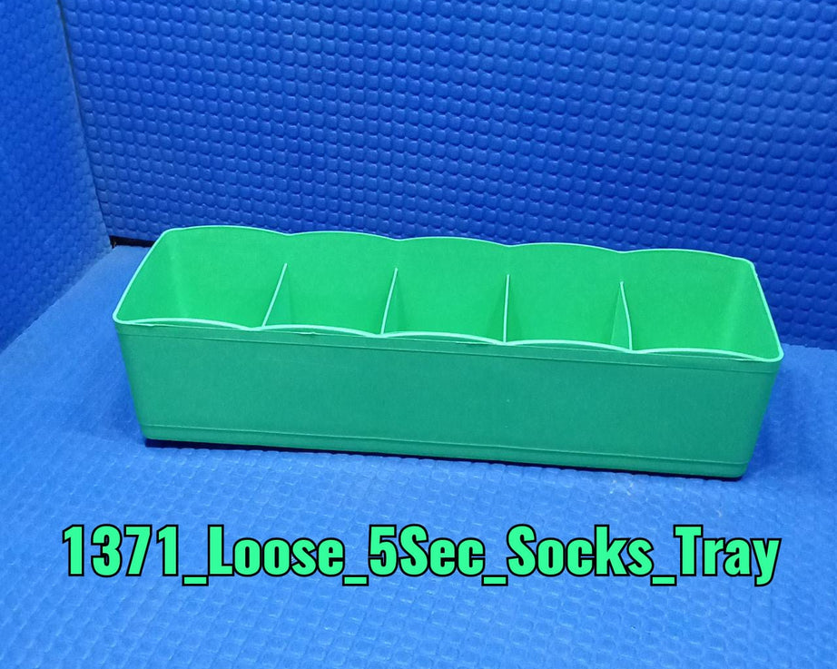 Plastic bead organizer with clear sections and dividers for optimal storage.