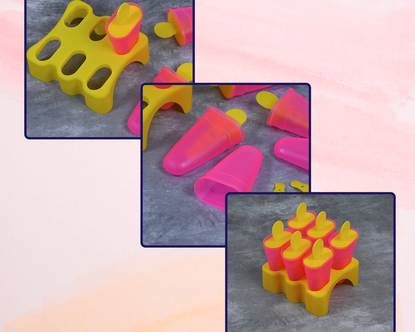 Plastic kulfi moulds with lids for homemade ice cream