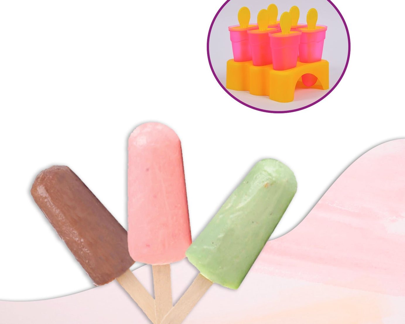 6-piece kulfi mould set for home use