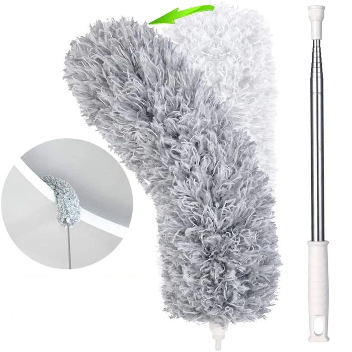 Microfiber Dusters for Cleaning, Telescoping Feather Duster with 100 inches Extendable Handle Pole, Dusting Cleaning Tools for Cleaning High Ceiling, Ceiling Fan, Blinds, Cobwebs, Furniture, Cars