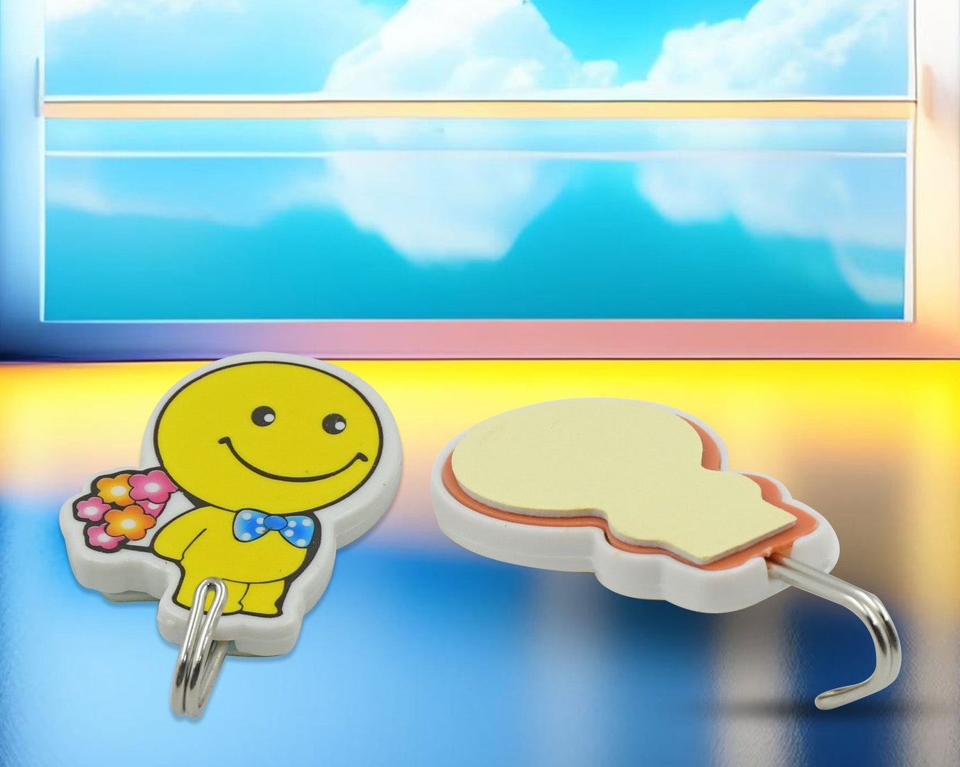 MULTIPURPOSE STRONG HOOK SELF-ADHESIVE HOOKS FOR WALL HEAVY PLASTIC HOOK, STICKY HOOK HOUSEHOLD FOR HOME , DECORATIVE HOOKS, BATHROOM & ALL TYPE WALL USE HOOK , SUITABLE FOR BATHROOM, KITCHEN, OFFICE