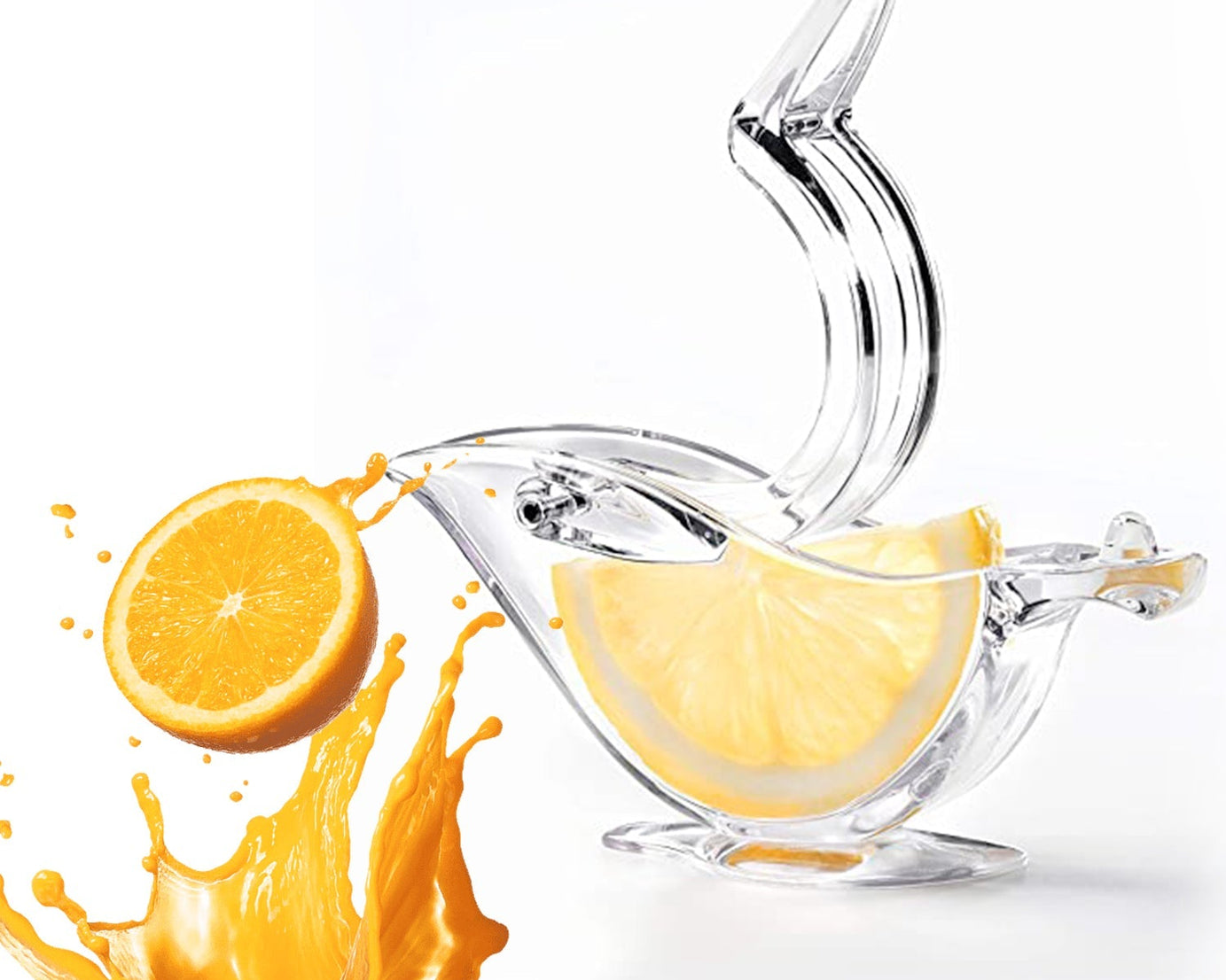 Transparent citrus juicer with color box
