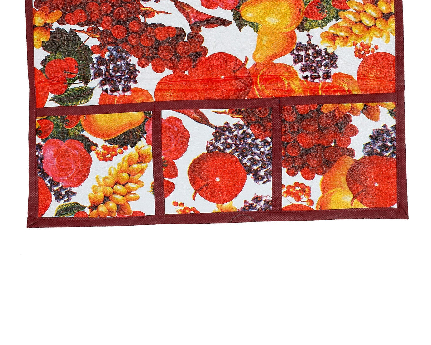PVC decorative cover for fridge top, featuring a fruit pattern.