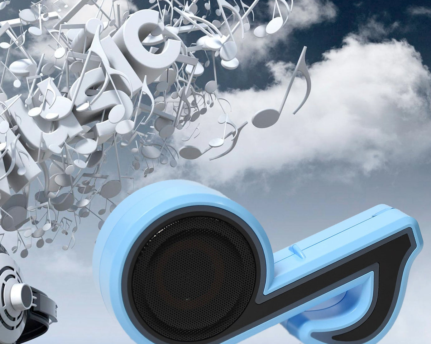 Mini Portable Music Note Shape Speaker Subwoofer Colorful Musical Note LED Lighting Sound For Creatives Gift Computer Phone Sound Equipment Bluetooth speaker (Media Player)