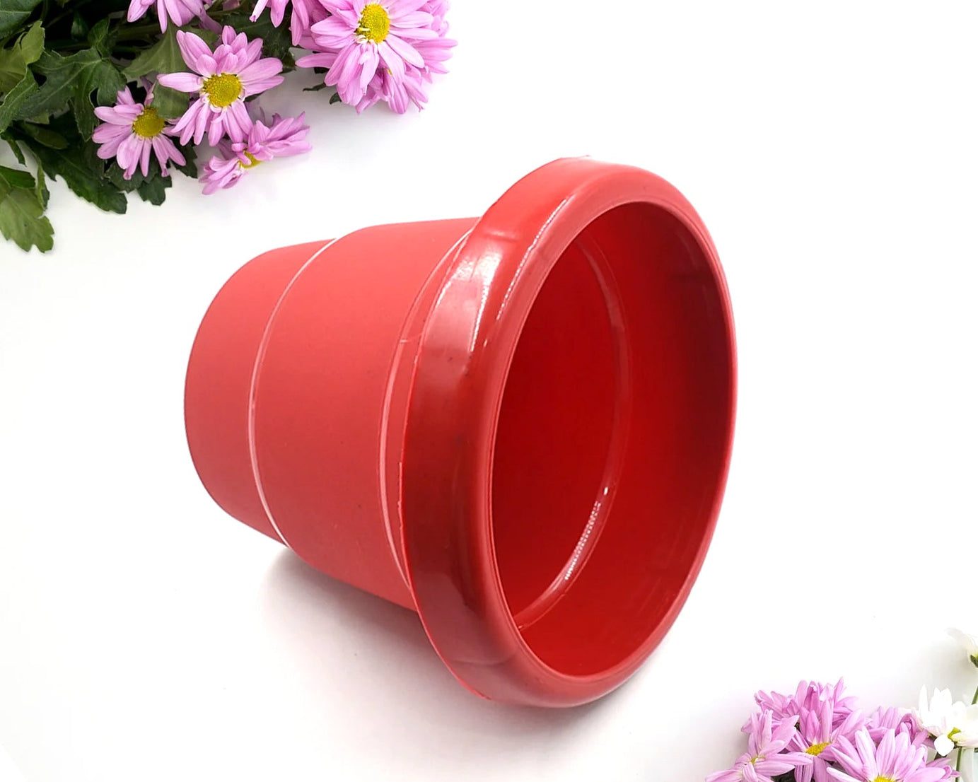 Plastic Heavy Duty Plant Container Pot/Gamla for Indoor Home Decor | Outdoor Balcony Garden 13cm (pack of 1 pc)