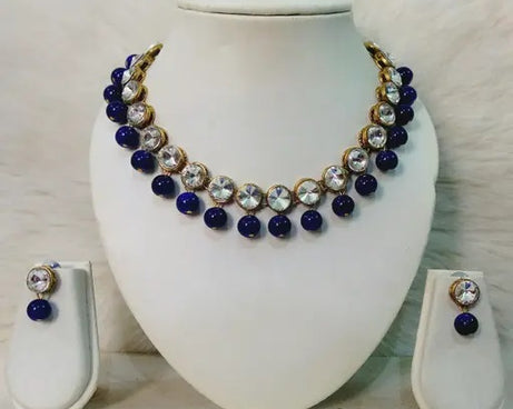 Trendy Alloy & Kundan Beads Necklace Set