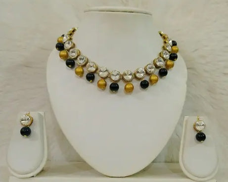 Trendy Alloy & Kundan Beads Necklace Set