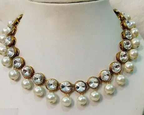 Trendy Alloy & Kundan Beads Necklace Set