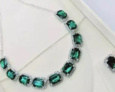 crystal necklace choker set for women