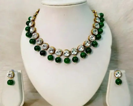 Trendy Alloy & Kundan Beads Necklace Set