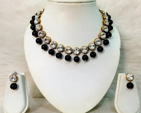 Trendy Alloy & Kundan Beads Necklace Set