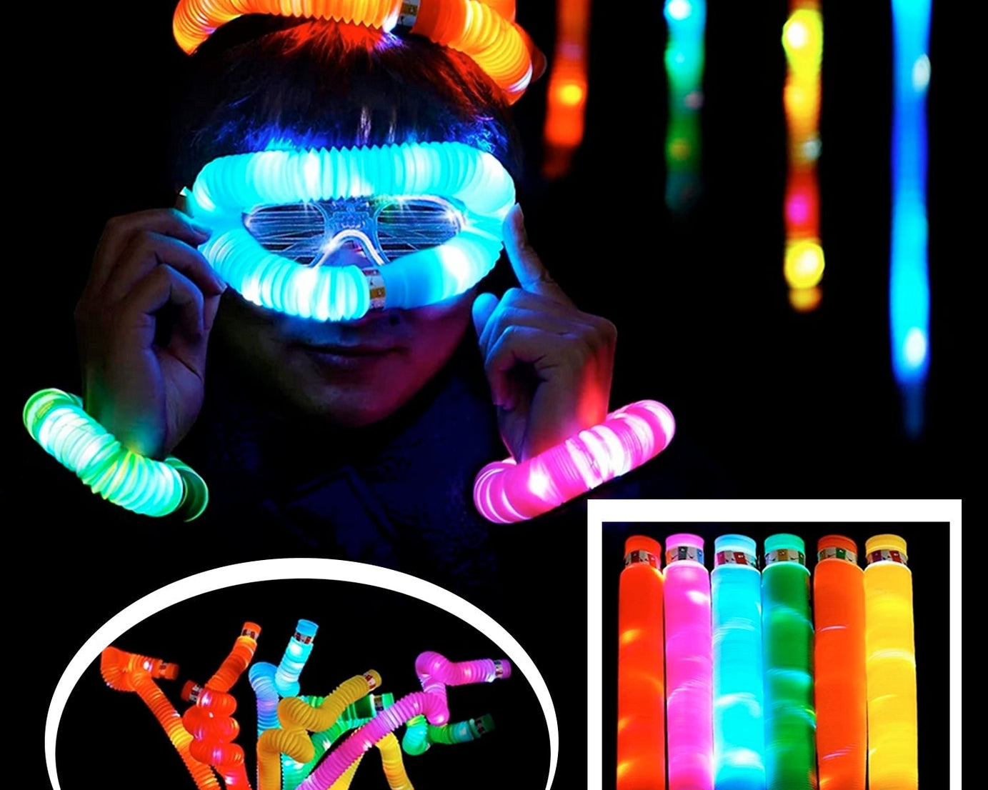 Colorful sensory pop tubes for kids and adults