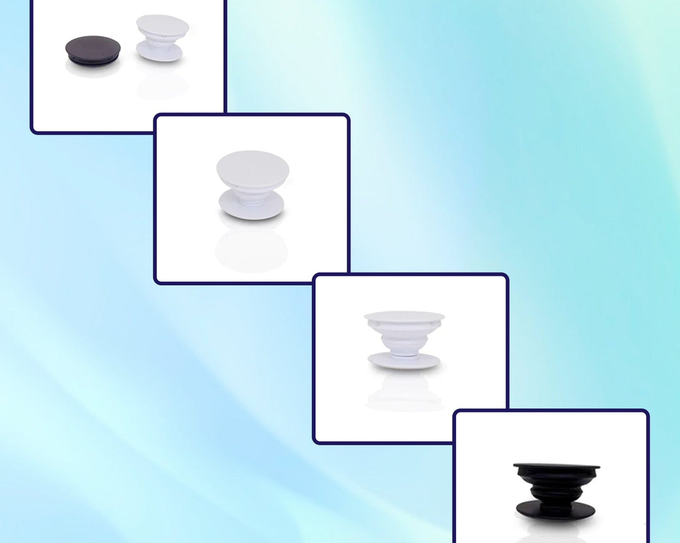 Trendy pop holder for smartphones.