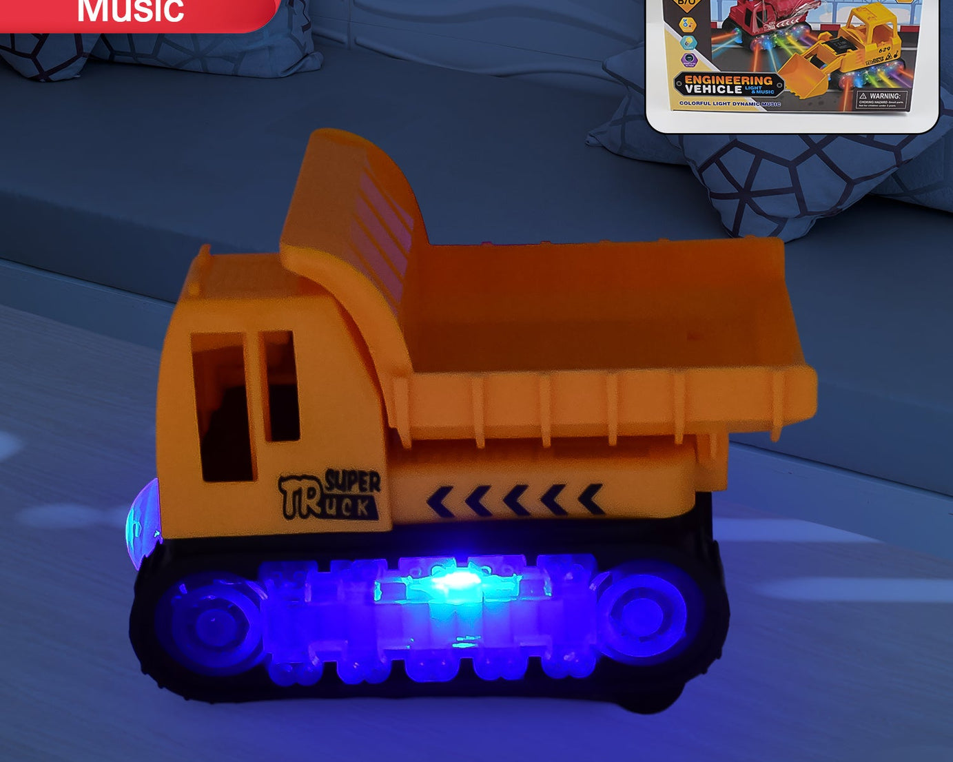 Engineering Vehicle Toys for Kids - Self-Driving Super Dump Truck Toy | Self-Driving Trucks, Engineering truck Electric Vehicle Toys boys birthday gift toys (1 Pc)