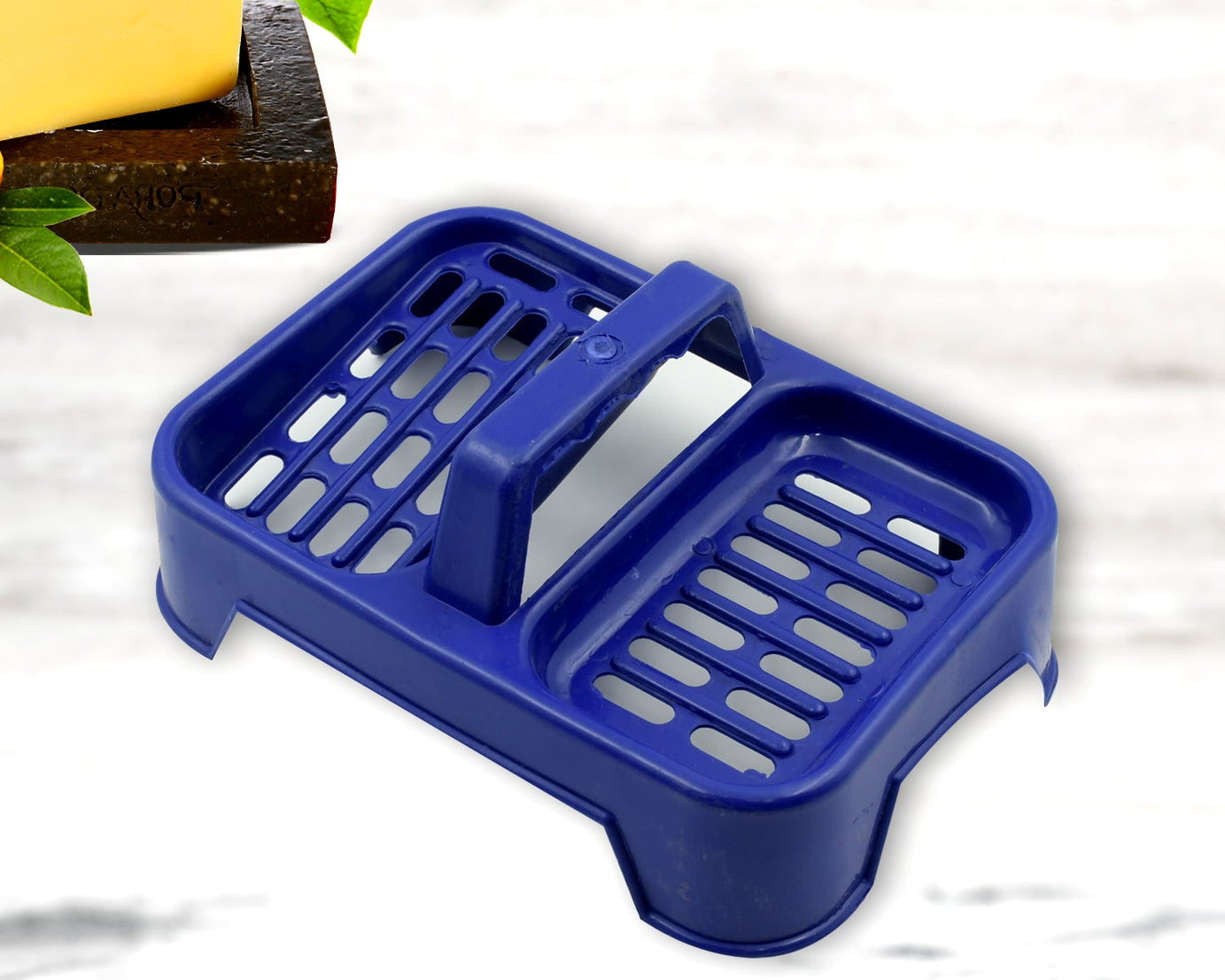 8729 2in1 Plastic Soap Case / Soap Dish / Soap Stand, 2 Section Plastic Soap Case Soap Holder Soap Dish For Bathroom Kitchen Sink (1 Pc / Multicolor )