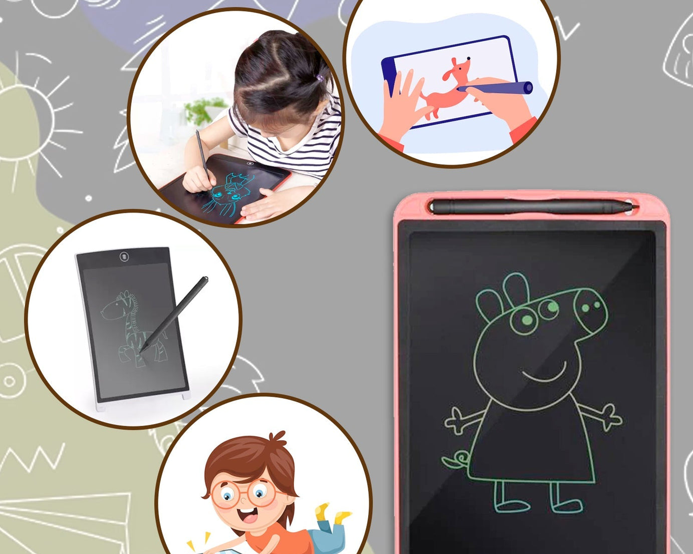 LCD Portable Writing Pad / Tablet for Kids - 8.5 Inch