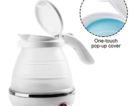 Silicone Foldable Collapsible Electric Water Kettle Camping Boiler